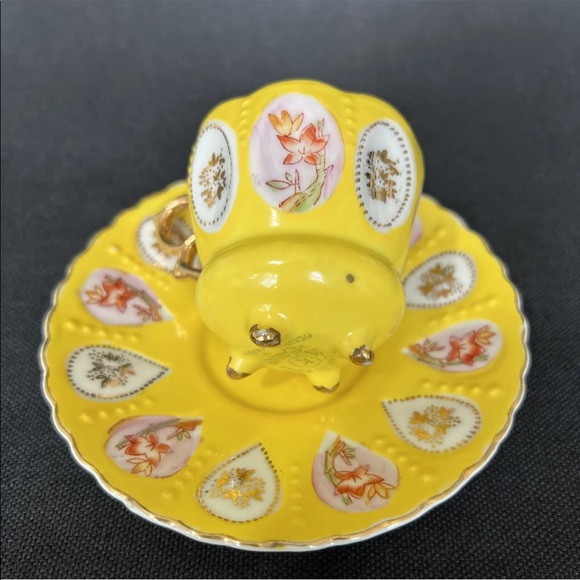 2 Sets Mid Century OHASHI Occupied Japan DEMITASSE 4 Footed Cups & Saucers - Picture 7 of 8